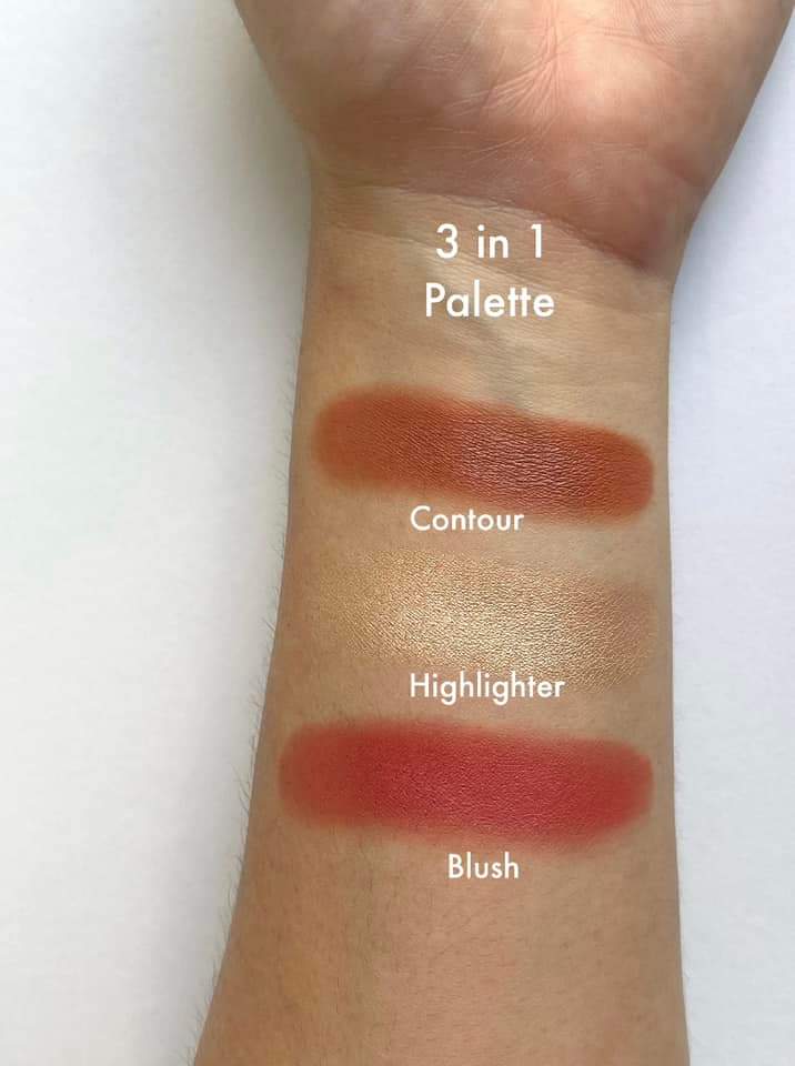 3-in-1 palet contour, blush en highligher vegan farmasi