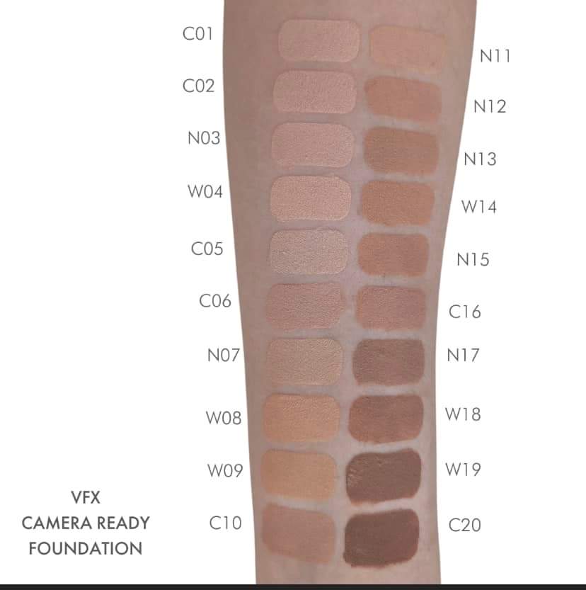 vegan Farmasi VFX Pro liquid foundation shades